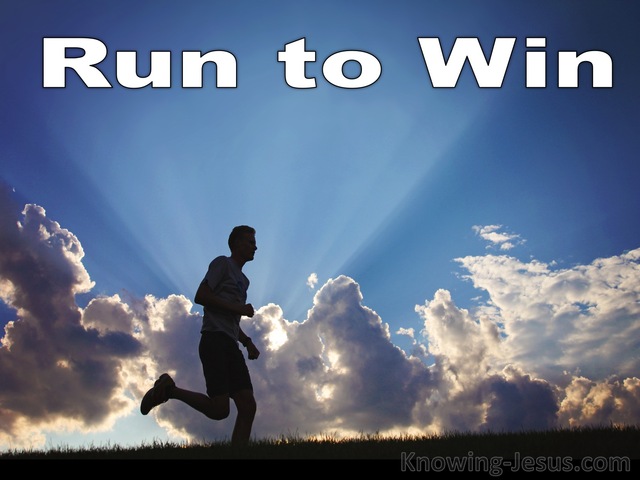 1 Corinthians 9:24 Run To Win (blue)